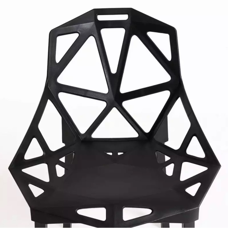 ORION91 Silla ELECTRA Color (VARIOS COLORES) Gris Acero y Polipropileno 54x59x80cm Comedor Oficina Salón Teletrabajo Cocina - Sp