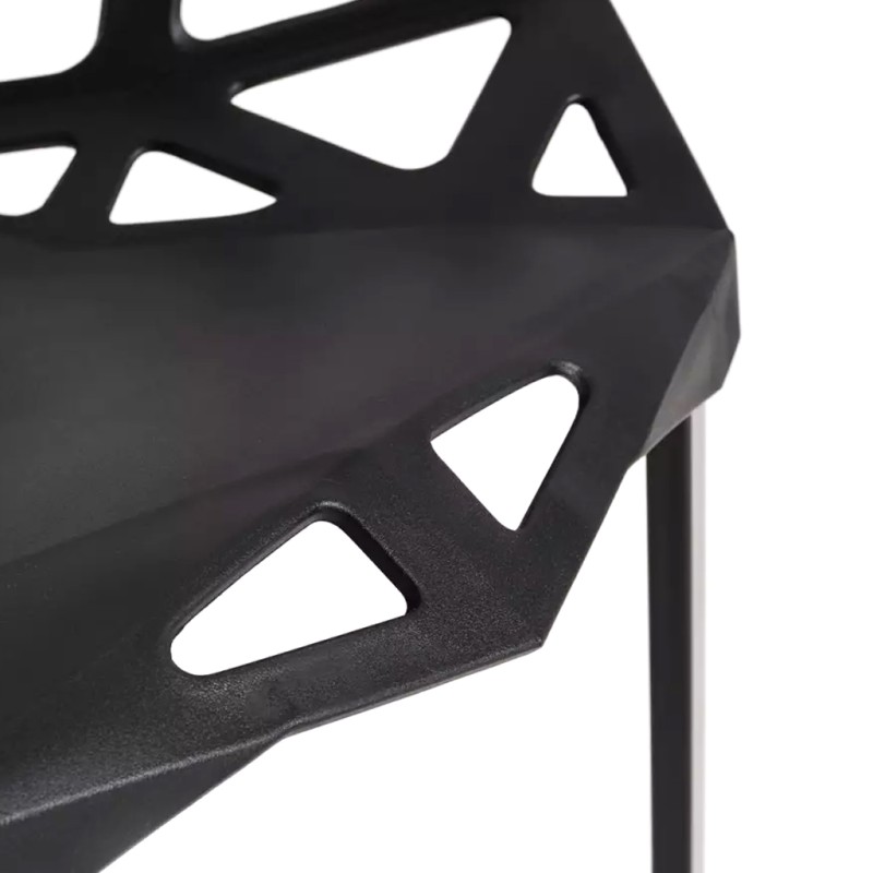 ORION91 Silla ELECTRA Color (VARIOS COLORES) Roja Acero y Polipropileno 54x59x80cm Comedor Oficina Salón Teletrabajo Cocina - Sp