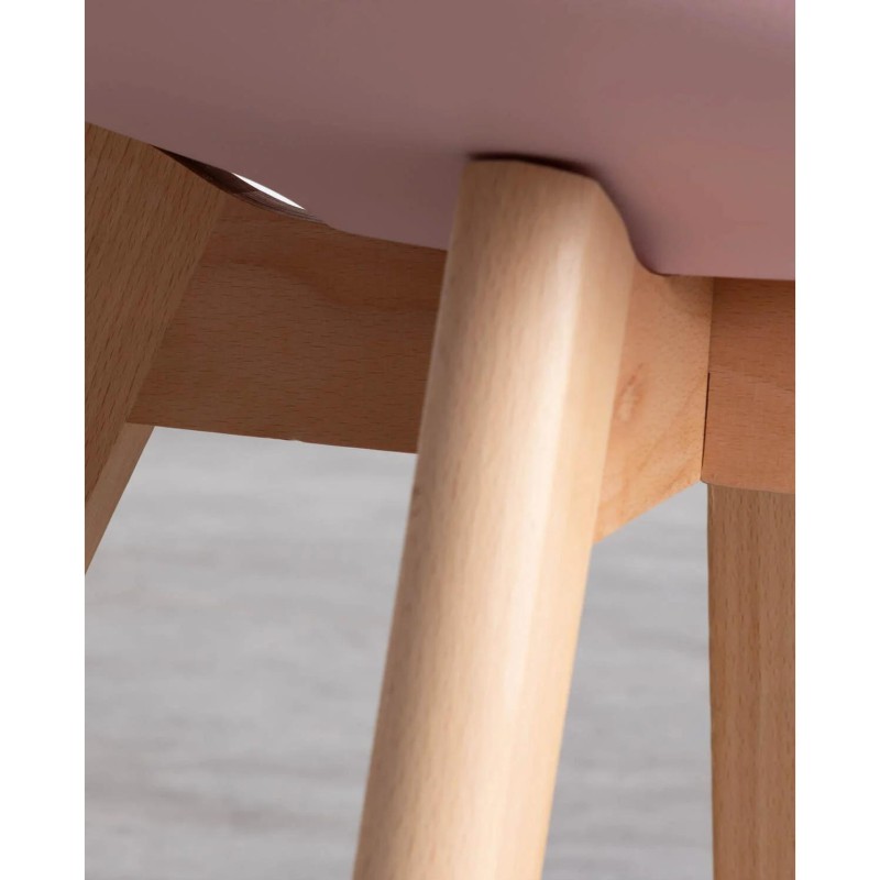 ORION91 Silla LYRA Asiento Acolchado Cojín Tela Fine Color (VARIOS COLORES) y Patas Haya (43x83x49cm) Comedor Oficina Salón Tele