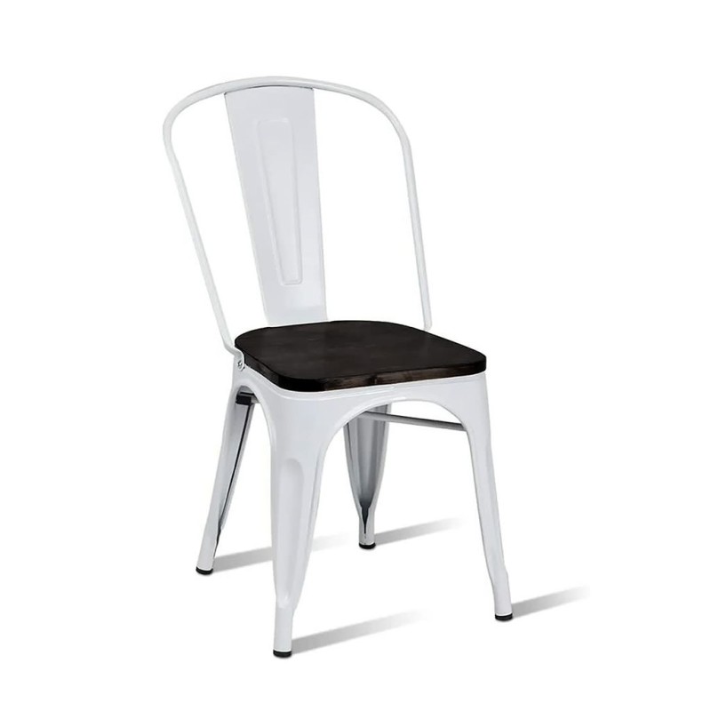 ORION91 Silla ORIONIS BLANCA Acero y Asiento Color (VARIOS COLORES) Apilables Comedor Oficina Salón Teletrabajo Cocina - SpazioL