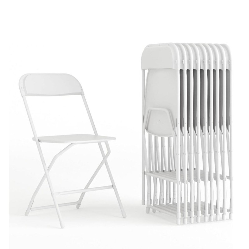 ORION91 Silla Plegable ANDROMEDA Polietileno y Estructura Metálica Color (VARIOS COLORES) (44x44x80 cm) Camping Comedor Oficina 