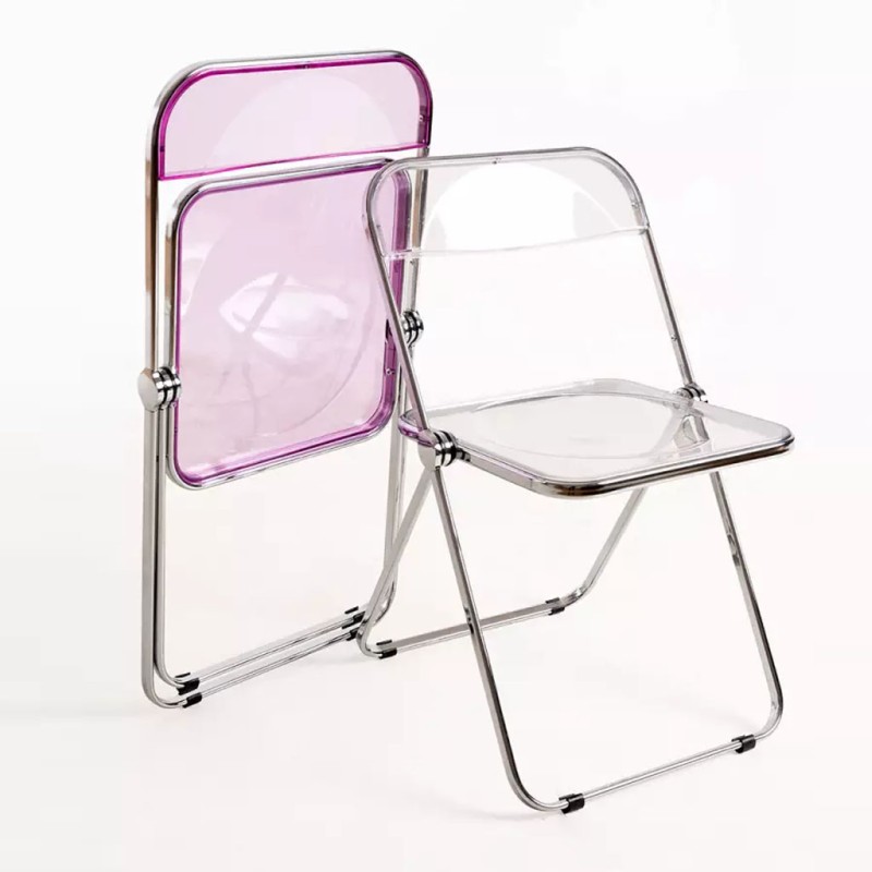 ORION91 Silla Plegable LYRAE (VARIOS COLORES) Color Violeta 41x48x75cm Comedor Oficina Salón Teletrabajo Cocina - SpazioLuzio