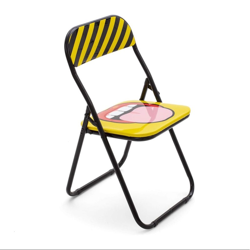 ORION91 Silla Plegable POP ART - Color (VARIOS COLORES) Negro 43x 43x 78,74 cm - SpazioLuzio