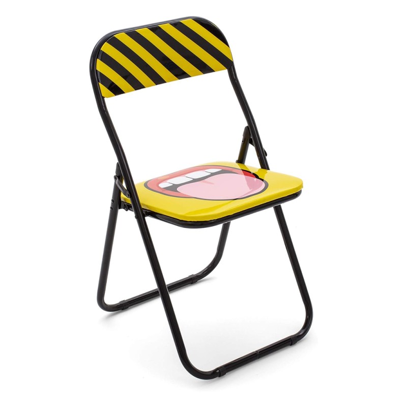 ORION91 Silla Plegable POP ART - Color (VARIOS COLORES) Negro 43x 43x 78,74 cm - SpazioLuzio