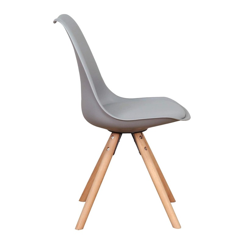 ORION91 Silla URSA Color (VARIOS COLORES) Acolchado Piel Sintética y Patas Haya 49 x 43 x 81cm Comedor Oficina Salón Teletrabajo