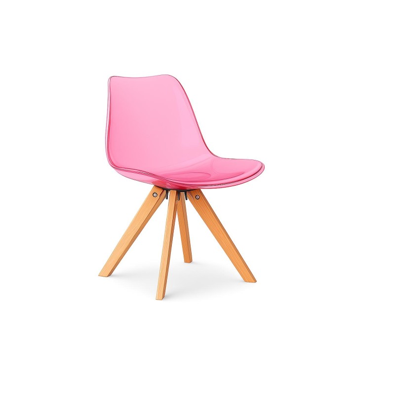 ORION91 Silla URSA Color (VARIOS COLORES) Asiento Acolchado Piel Sintética y Patas Haya 49 x 43 x 81cm Comedor Oficina Salón Tel