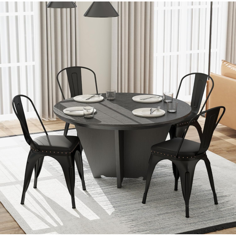 ORION91oficial® - Silla Acero BETA EDITION (VARIOS COLORES) Mate y Asiento Piel Sintética Apilable (84x45,5x52 cm) Estilo Indust