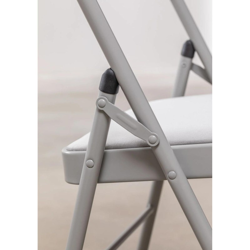 ORION91oficial® - Silla Plegable ARIES Terciopelo (VARIOS COLORES) Perla, Comedor Oficina Salón Teletrabajo Cocina - spaziOrion9