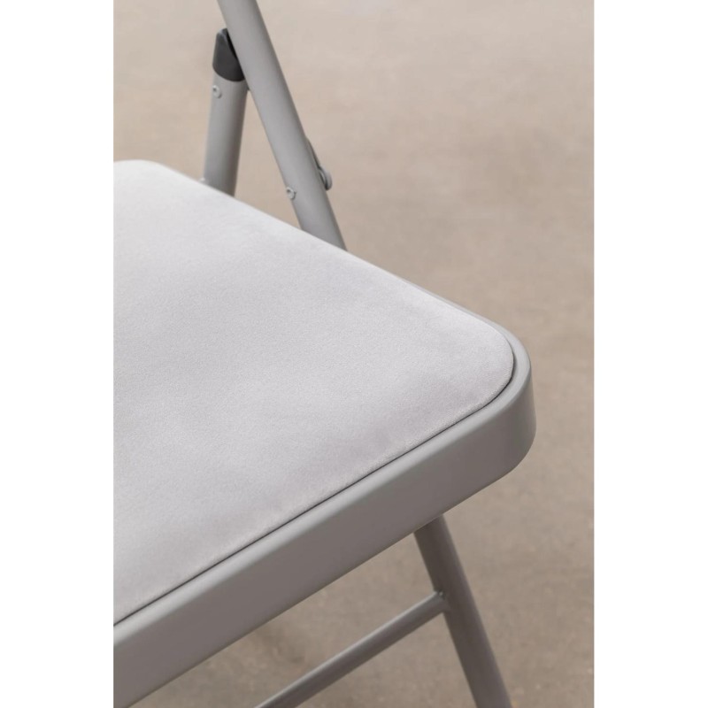 ORION91oficial® - Silla Plegable ARIES Terciopelo (VARIOS COLORES) Perla, Comedor Oficina Salón Teletrabajo Cocina - spaziOrion9