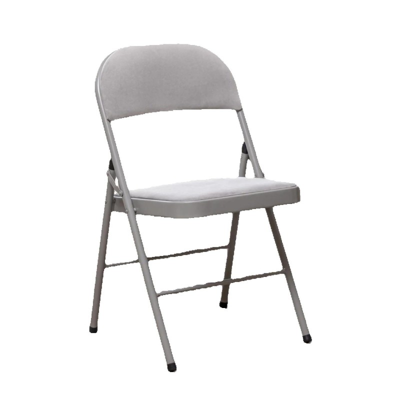 ORION91oficial® - Silla Plegable ARIES Terciopelo (VARIOS COLORES) Perla, Comedor Oficina Salón Teletrabajo Cocina - spaziOrion9