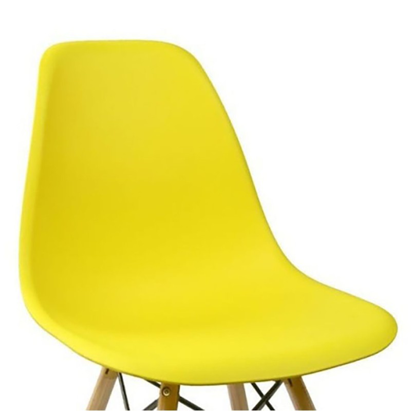 ORION91oficial® - Silla de Comedor, O91, Polipropileno Color Amarillo y Patas en (VARIOS COLORES) 46,5 x 48 x 82 cm, Hostelería-