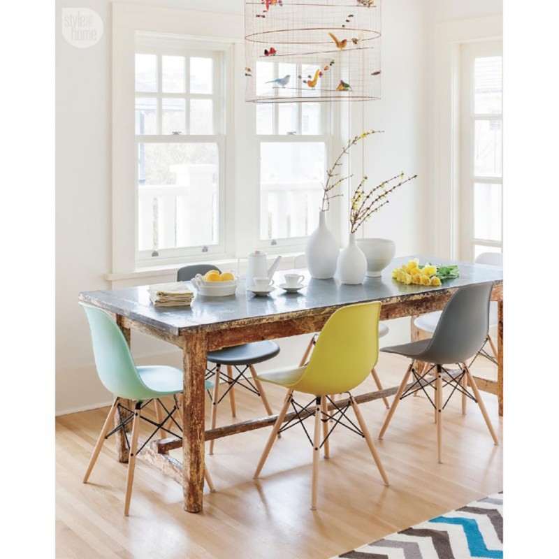 ORION91oficial® - Silla de Comedor, O91, Polipropileno Color Amarillo y Patas en (VARIOS COLORES) 46,5 x 48 x 82 cm, Hostelería-