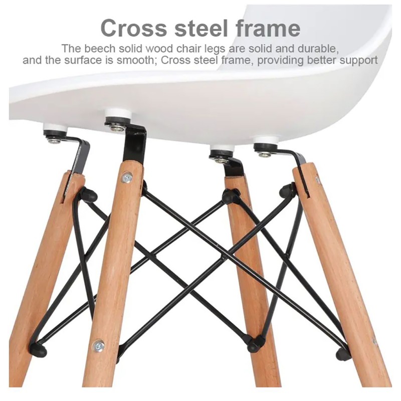 ORION91oficial® - Silla de Comedor, O91, Polipropileno Color Blanco y Patas en (VARIOS COLORES) 46,5 x 48 x 82 cm, Hostelería-Ba