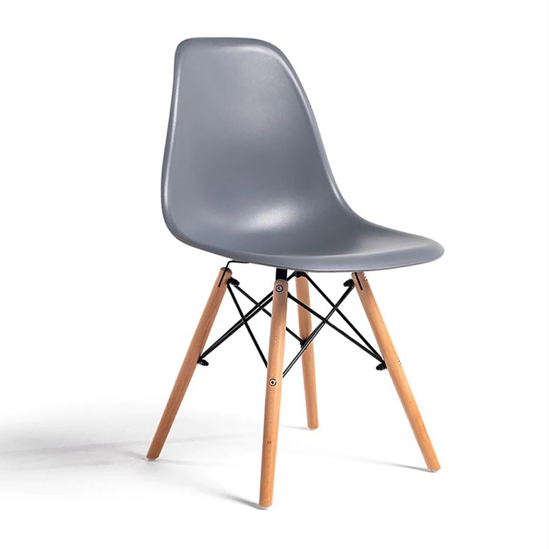 ORION91oficial® - Silla de Comedor, O91, Polipropileno Color Gris y Patas en (VARIOS COLORES) 46,5 x 48 x 82 cm, Hostelería-Bar-