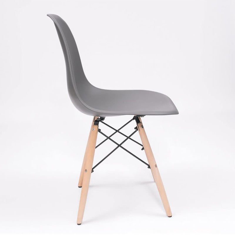 ORION91oficial® - Silla de Comedor, O91, Polipropileno Color Gris y Patas en (VARIOS COLORES) 46,5 x 48 x 82 cm, Hostelería-Bar-