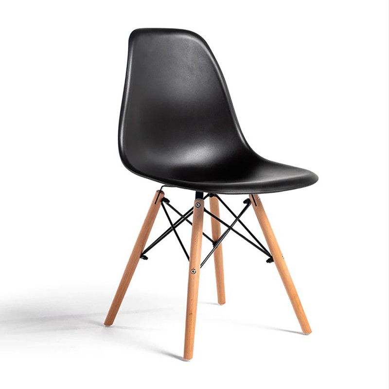 ORION91oficial® - Silla de Comedor, O91, Polipropileno Color Negroy Patas en (VARIOS COLORES) 46,5 x 48 x 82 cm, Hostelería-Bar-