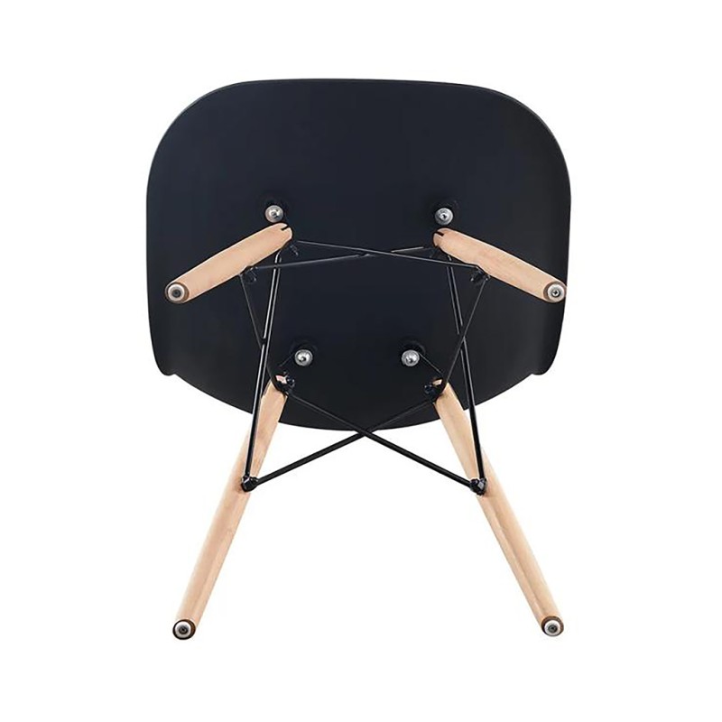 ORION91oficial® - Silla de Comedor, O91, Polipropileno Color Negroy Patas en (VARIOS COLORES) 46,5 x 48 x 82 cm, Hostelería-Bar-