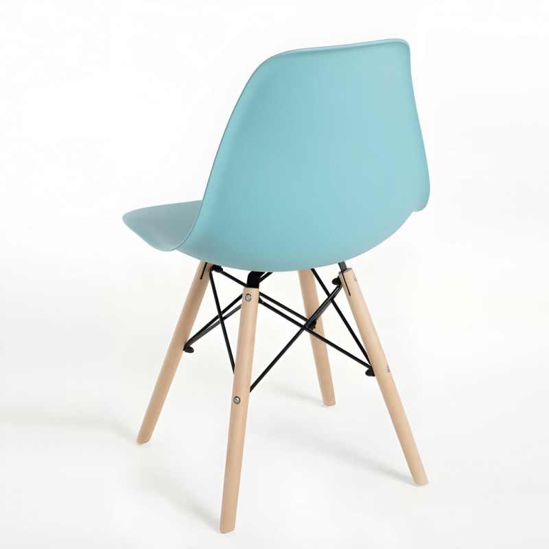 ORION91oficial® - Silla de Comedor, O91, Polipropileno Color Verde Jade y Patas en (VARIOS COLORES) 46,5 x 48 x 82 cm, Hostelerí