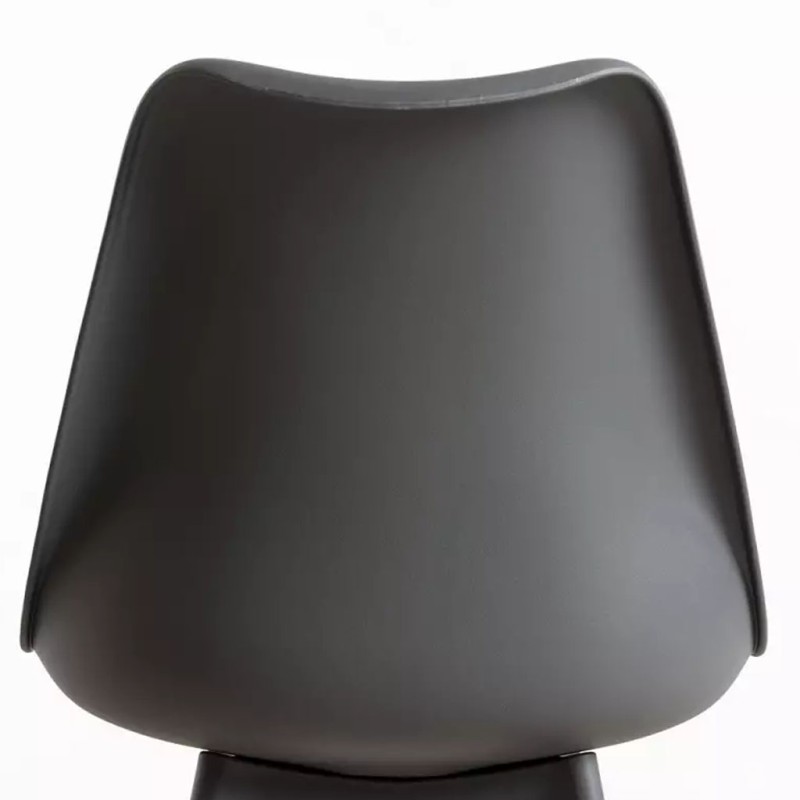 Silla BOREAL Asiento Acolchado Piel Sintética y Patas Color (VARIOS COLORES) 48x43x82cm Comedor Oficina Salón Teletrabajo Cocina