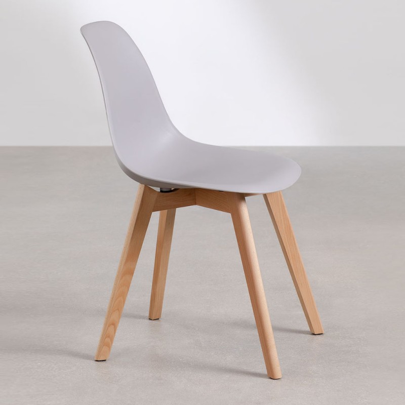 ORION91 Silla ARA Color (VARIOS COLORES) y Patas Haya 46x55x83 cm Comedor Oficina Salón Teletrabajo Cocina - SpazioLuzio