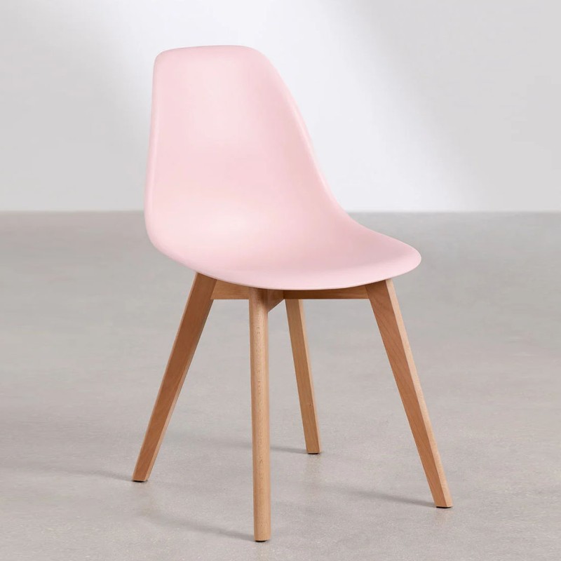 ORION91 Silla ARA Color (VARIOS COLORES) y Patas Haya 46x55x83 cm Comedor Oficina Salón Teletrabajo Cocina - SpazioLuzio