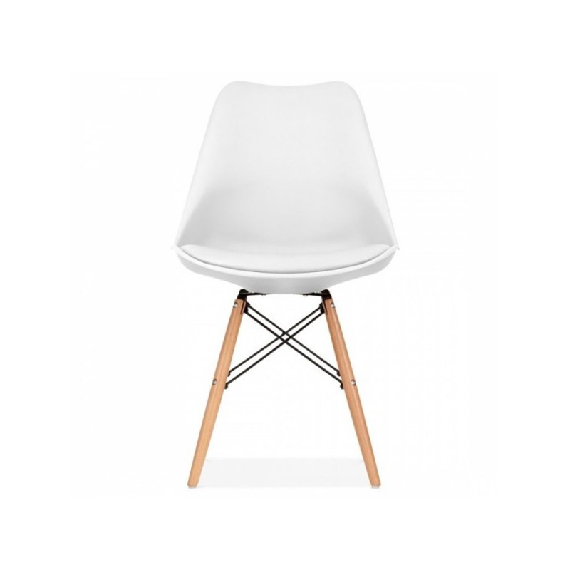 ORION91 Silla ATRIA Color (VARIOS COLORES) Acolchado Piel Sintética y Patas Haya 49x84x52,5cm Comedor Oficina Salón Teletrabajo 