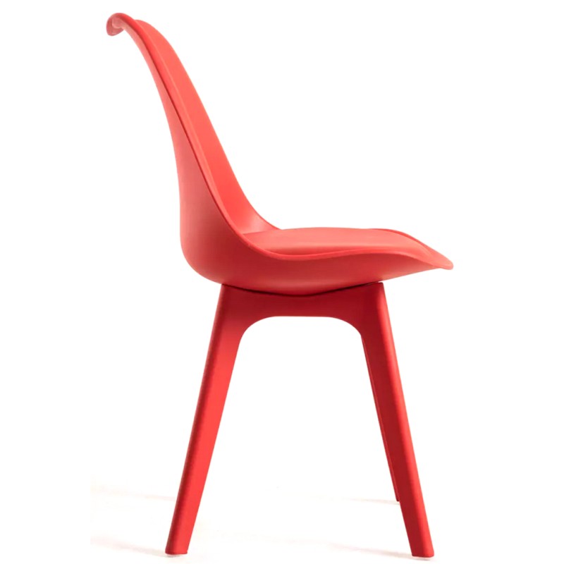 ORION91 Silla BOREAL Asiento Acolchado Piel Sintética y Patas Color (VARIOS COLORES) 48x43x82cm Comedor Oficina Salón Teletrabaj