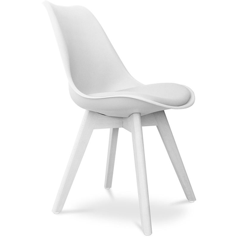 ORION91 Silla BOREAL Asiento Acolchado Piel Sintética y Patas Color (VARIOS COLORES) 48x43x82cm Comedor Oficina Salón Teletrabaj