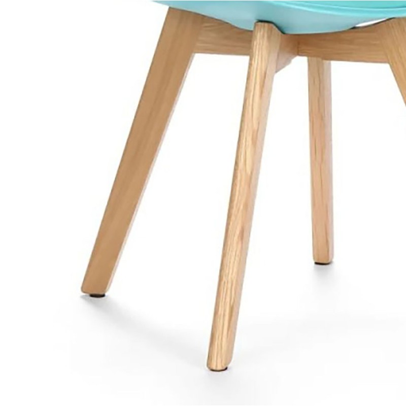 ORION91 Silla SIRIO Color (VARIOS COLORES) Acolchado Piel Sintética y Patas Haya 54x81x48cm Comedor Oficina Salón Teletrabajo Co