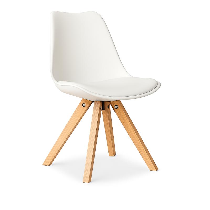 ORION91 Silla URSA Color (VARIOS COLORES) Acolchado Piel Sintética y Patas Haya 49 x 43 x 81cm Comedor Oficina Salón Teletrabajo