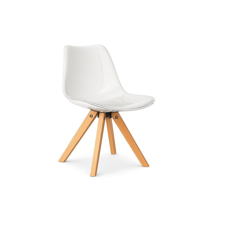 ORION91 Silla URSA Color (VARIOS COLORES) Asiento Acolchado Piel Sintética y Patas Haya 49 x 43 x 81cm Comedor Oficina Salón Tel