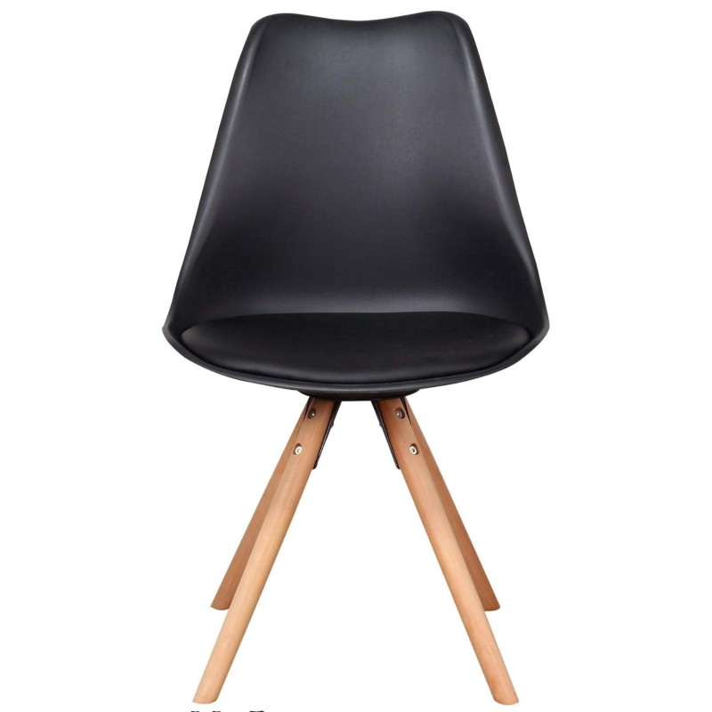 ORION91 Silla URSA Color (VARIOS COLORES) Asiento Acolchado Piel Sintética y Patas Haya 49 x 43 x 81cm Comedor Oficina Salón Tel