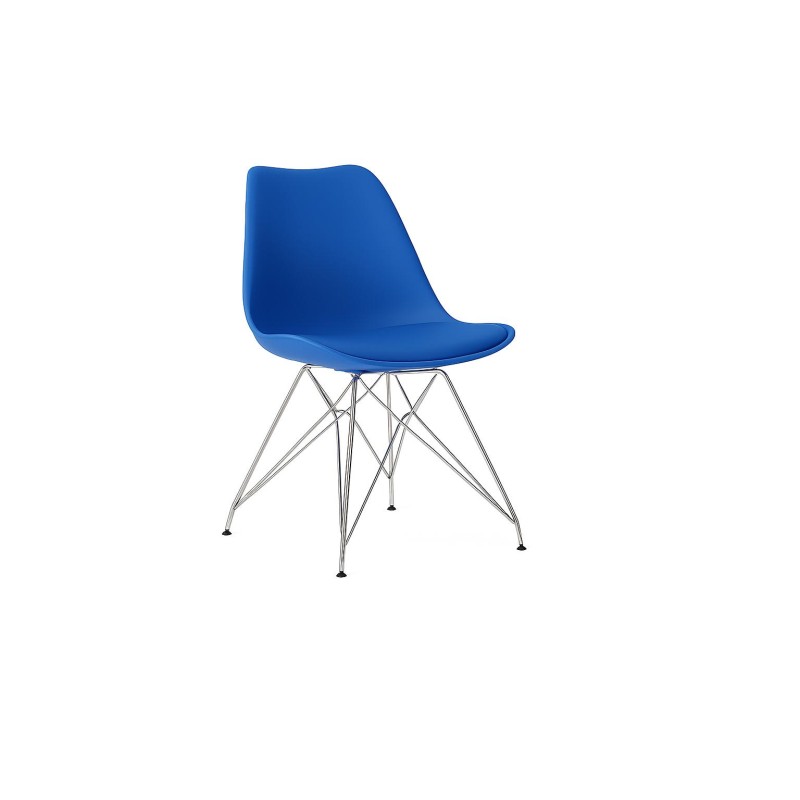ORION91 Silla VEGA Estructura Cromada Asiento Acolchado Piel Sintética Color (VARIOS COLORES) – 48 x 41 x 82 cm Comedor Oficina 