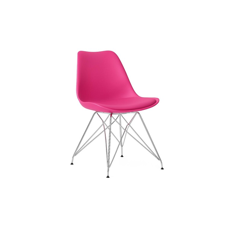 ORION91 Silla VEGA Estructura Cromada Asiento Acolchado Piel Sintética Color (VARIOS COLORES) – 48 x 41 x 82 cm Comedor Oficina 
