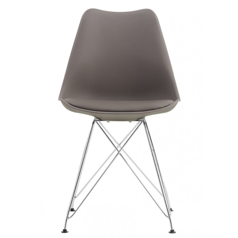 ORION91 Silla VEGA Estructura Cromada Asiento Acolchado Piel Sintética Color (VARIOS COLORES) – 48 x 41 x 82 cm Comedor Oficina 