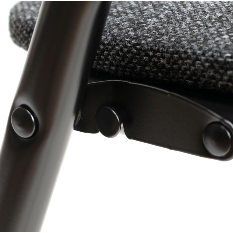 ORION91oficial® - Silla Plegable | Asiento Tela | Acolchado | Color Antracita | 44x46x79 cm | Estructura Negro🖤| Oficina | Hoste