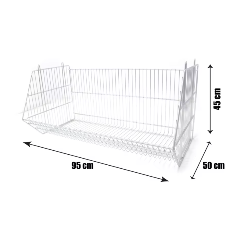 Cestones Alta Calidad Acero Almacenaje Apilables Picking Galvanizado Cestas Gavetas Metálicas 94cm x 45cm x 48cm